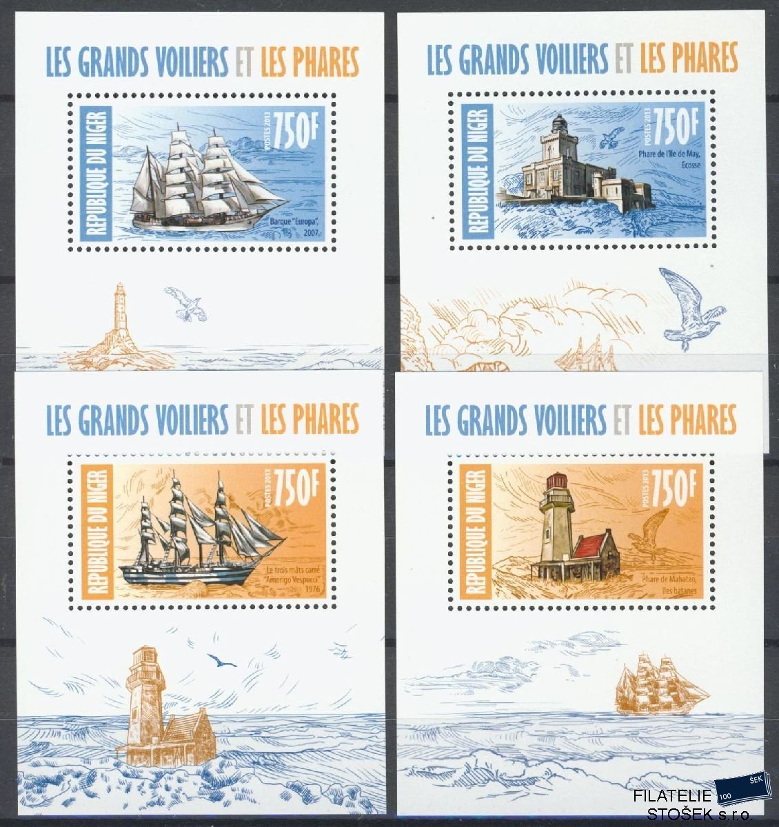 Niger známky Mi 2298-2301 Bloky